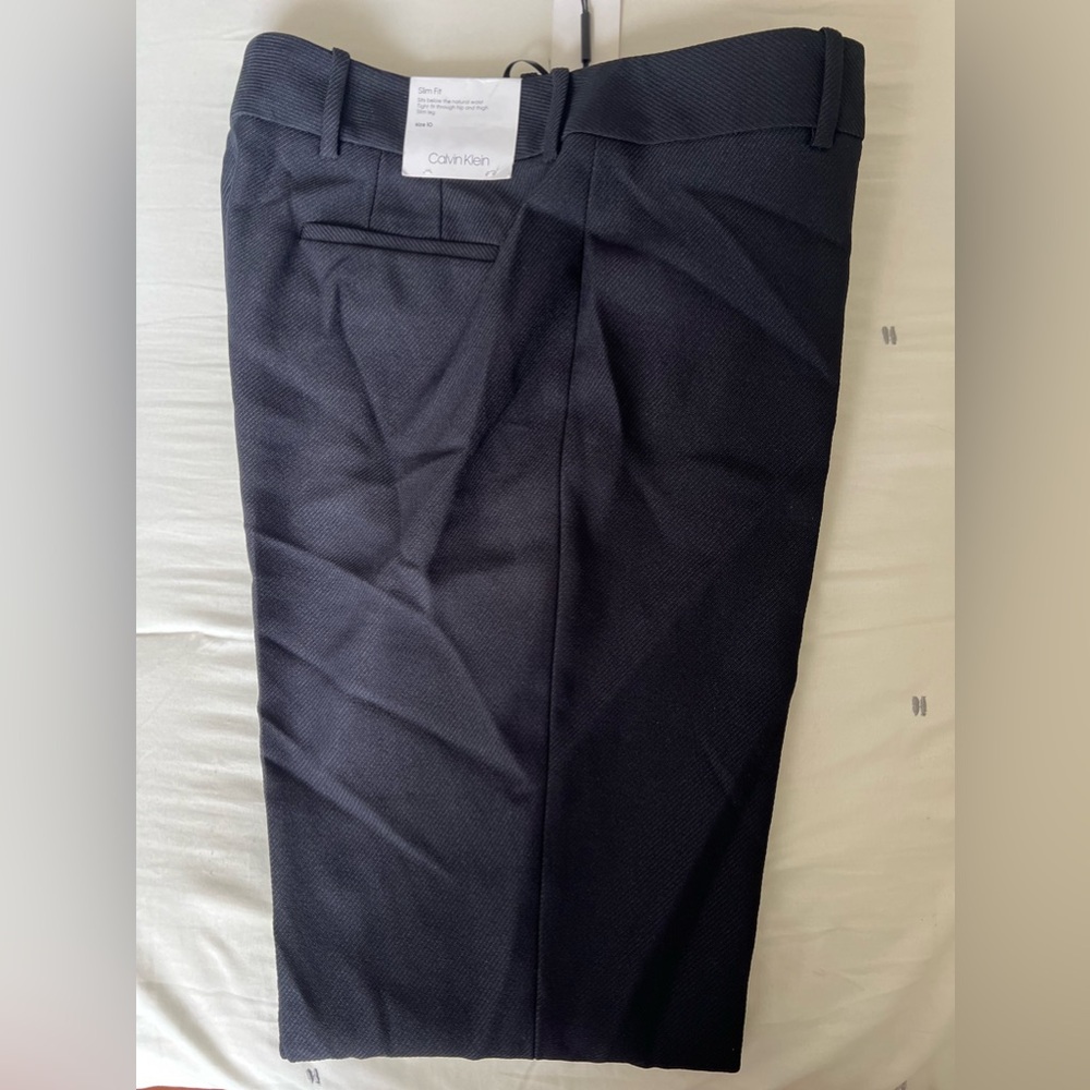 CALVIN KLEIN Womens Navy Dress Pants